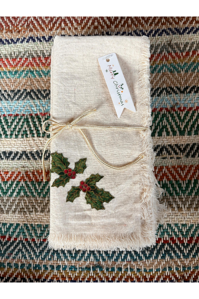 Christmas Napkins (Set of 6) - Mistletoe 